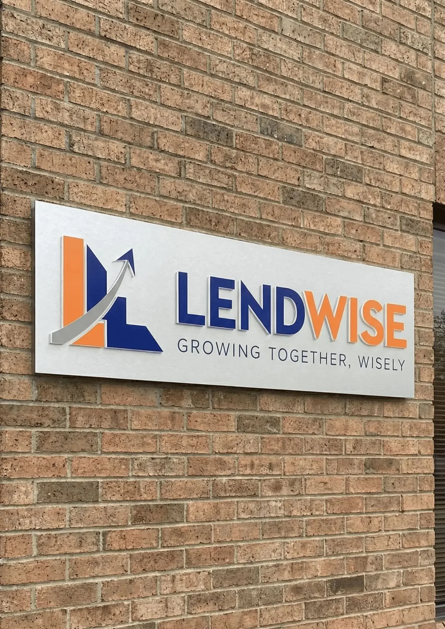 3D acrylic business signage for finance company office