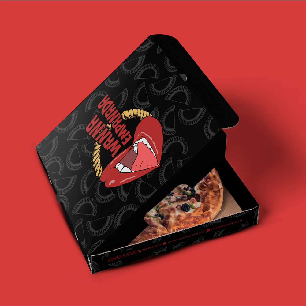 product packaging design for a pizza box